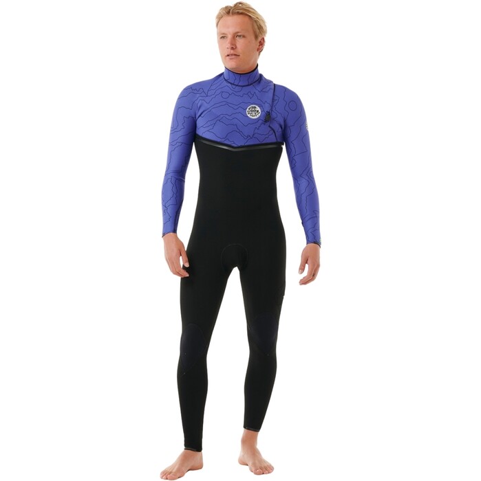 2024 Rip Curl Mens E Bomb 4/3mm Zip Free Wetsuit 14TMFS - Wild Berry